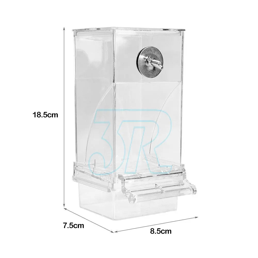 No Mess Automatic Bird Feeder for Parrots & Canaries - Easy Clean Design