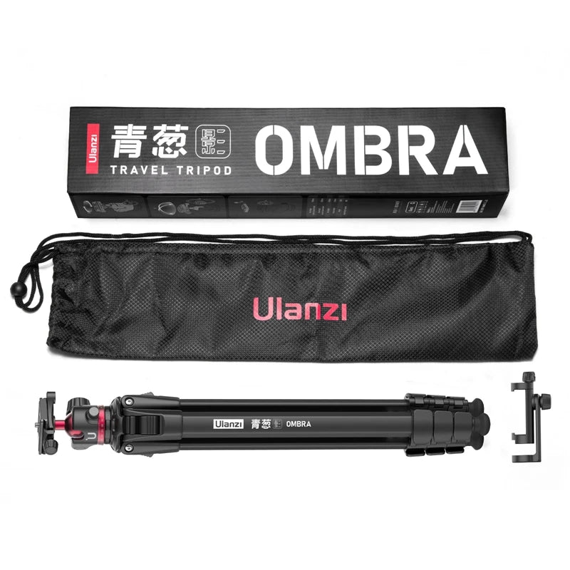 Ulanzi OMBRA Travel Tripod - Lightweight Aluminum for DSLR & Smartphone