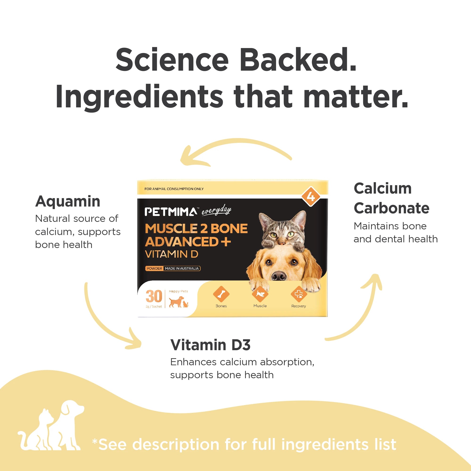 Homart Petmima Muscle 2 Bone + Vitamin D | Joint Care for Pets
