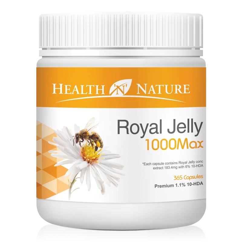 Premium Royal Jelly 1000mg – 365 Capsules for Enhanced Nutrition