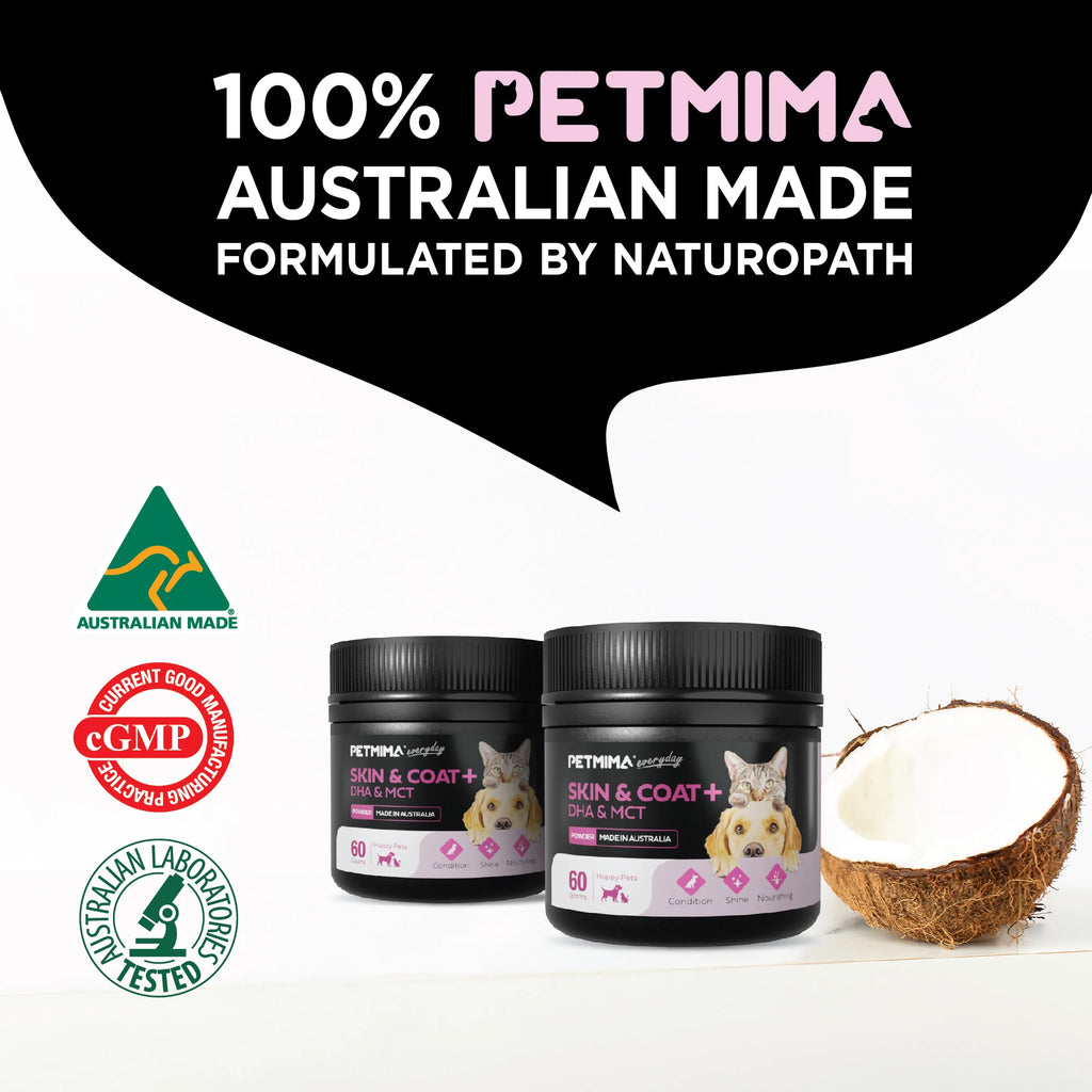 Petmima Skin & Coat Supplement with DHA & MCT for Dogs & Cats