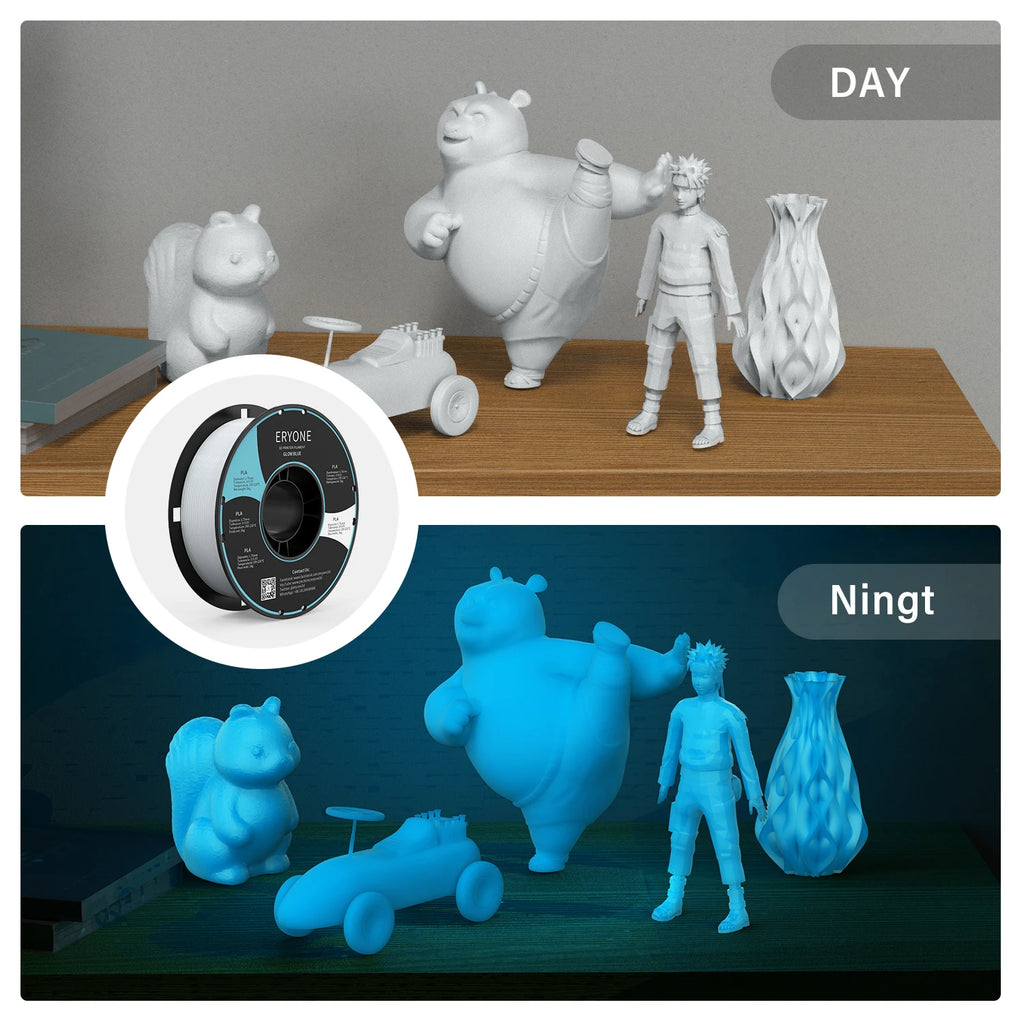 Eryone Glow In The Dark PLA Filament - 200g for 3D Printing