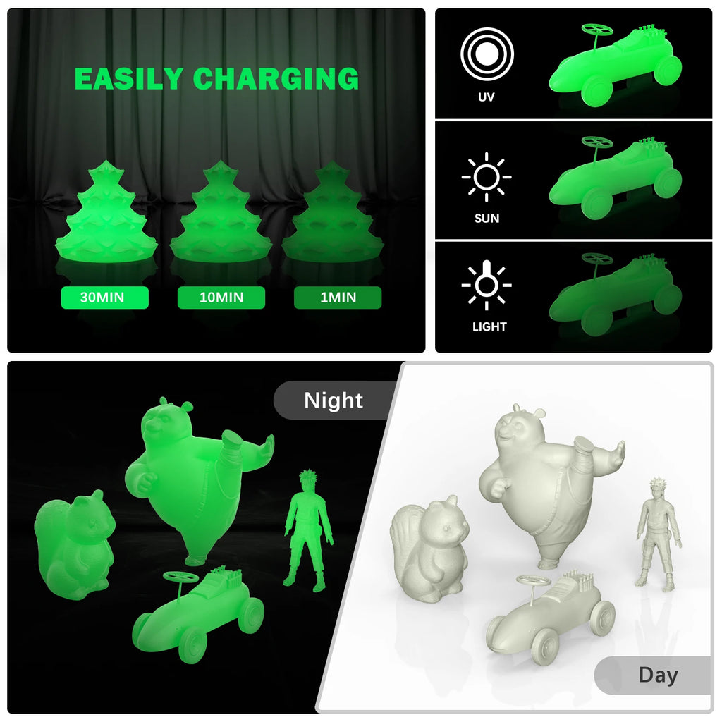 Eryone Glow In The Dark PLA Filament - 200g for 3D Printing