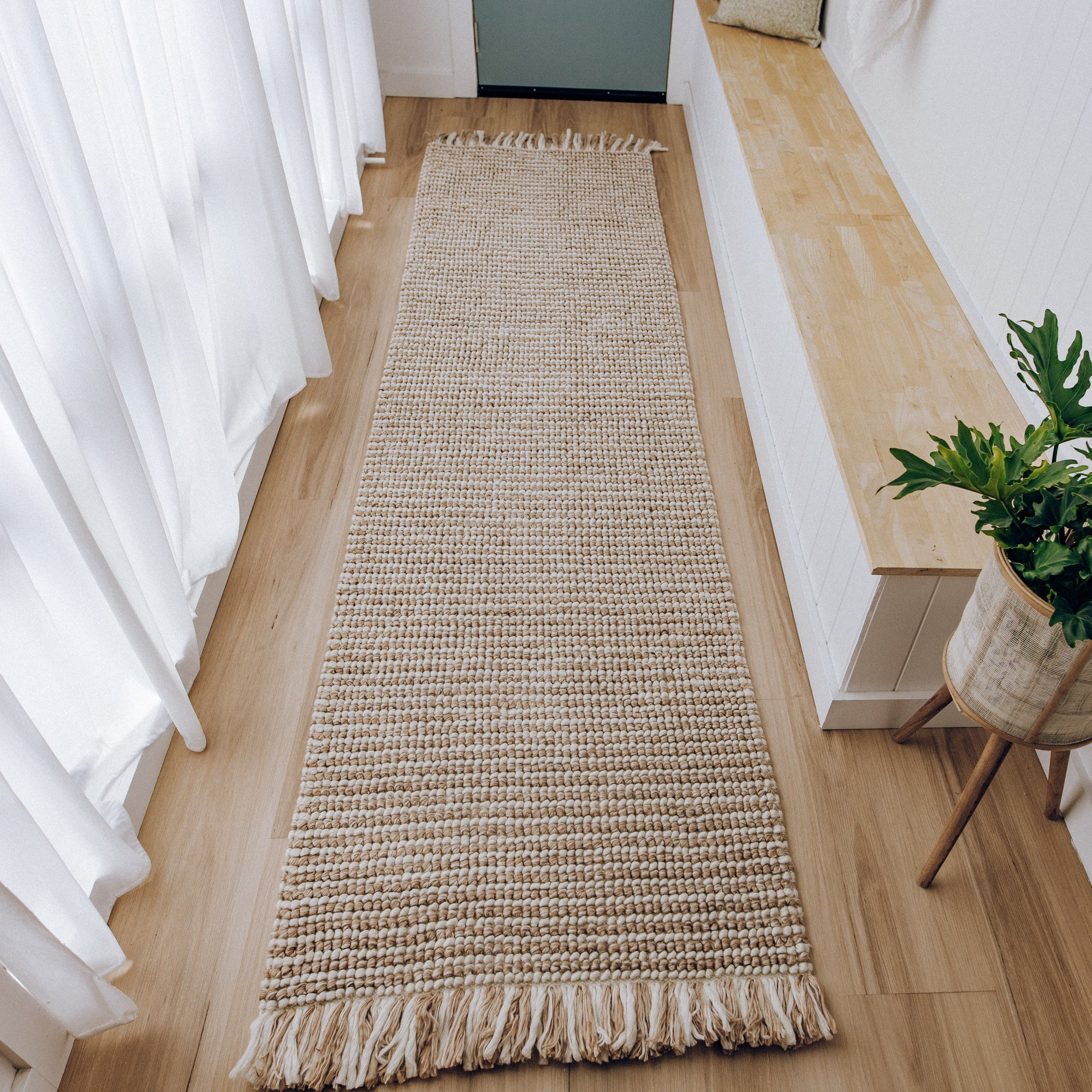 Amora Handwoven Floor Rug - Eco-Friendly Terracotta & Natural Tones