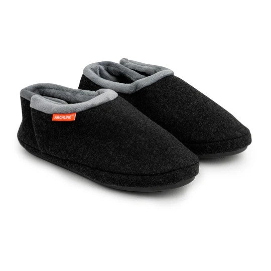 Archline Orthotic Closed Slippers - Ultimate Comfort in Charcoal Marl