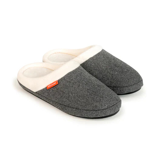 Archline Grey Marl Orthotic Slip-On Slippers for Ultimate Comfort