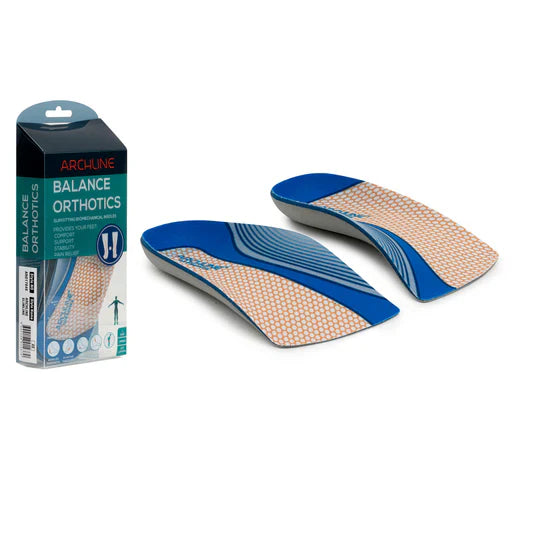 Archline Slimline Orthotic Insoles - 3/4 Length for Foot Pain Relief