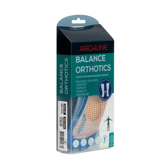 Archline Slimline Orthotic Insoles - 3/4 Length for Foot Pain Relief