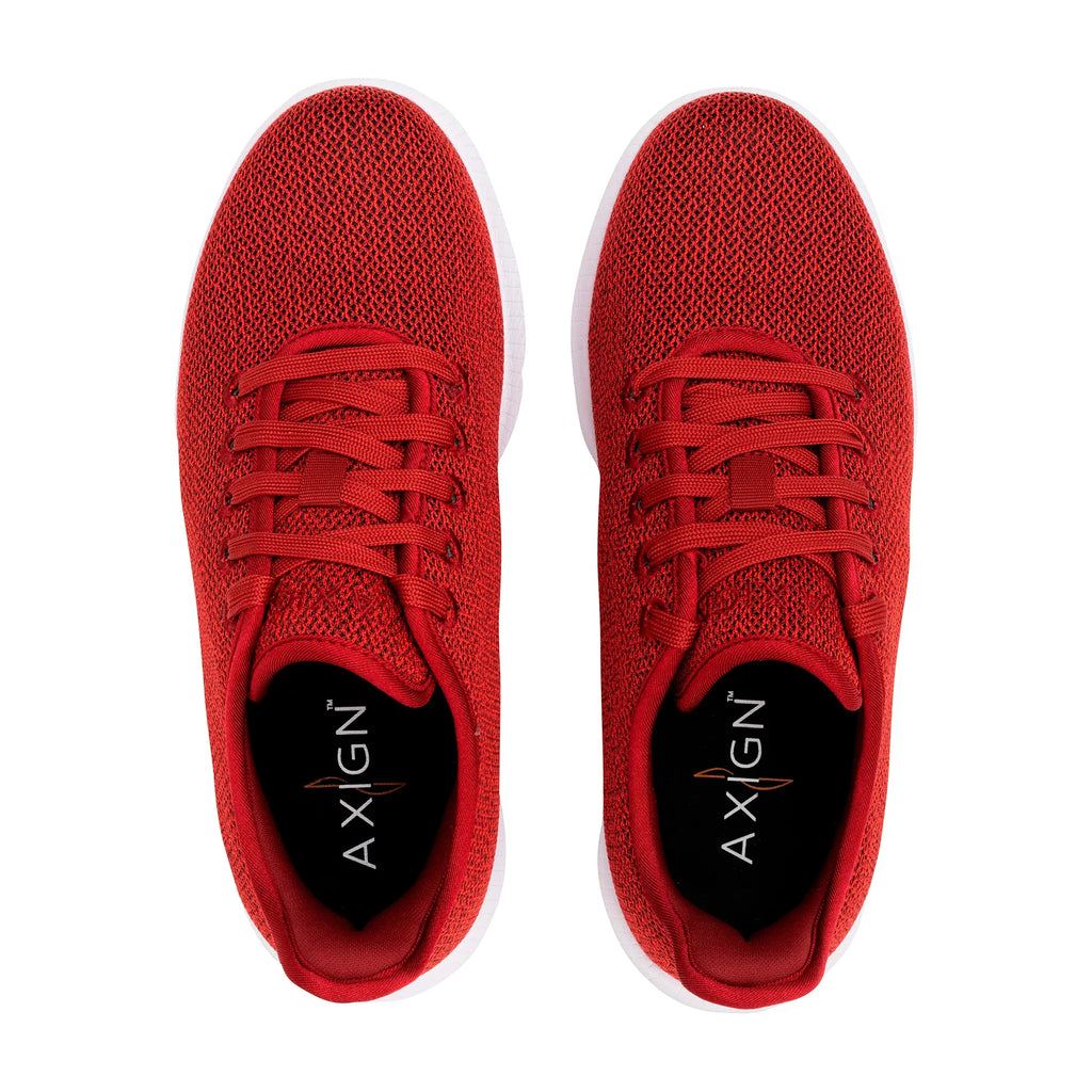 Axign River V2 Casual Orthotic Shoes - All-Day Comfort in Berry Red