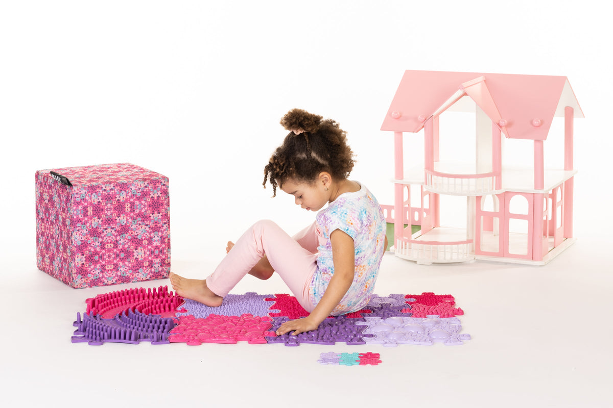 Magical Pink Sensory Playmat Set - 11 Pcs for Tactile Learning
