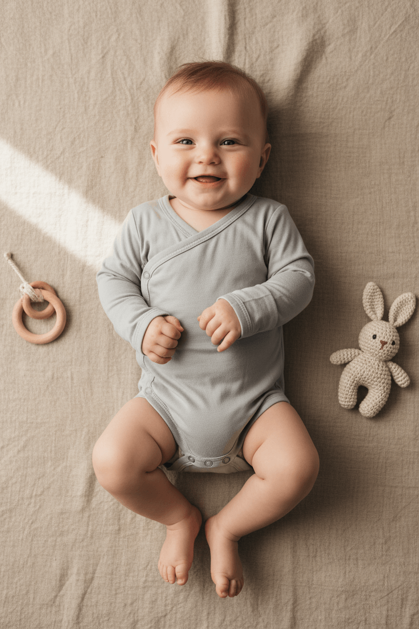 Essentīals Bamboo Dusty Grey Bodysuit for Ultimate Comfort