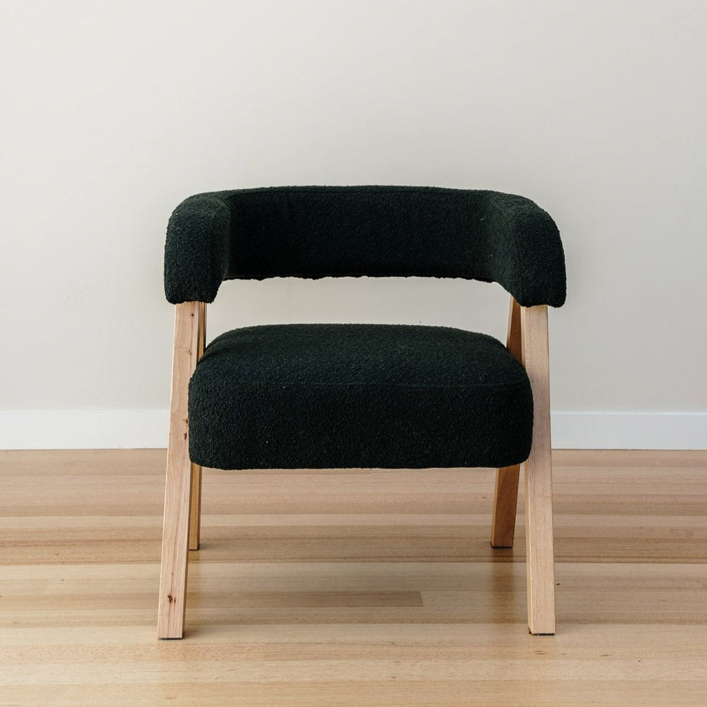 Cambria Charcoal Boucle Accent Chair - Modern Comfort & Style