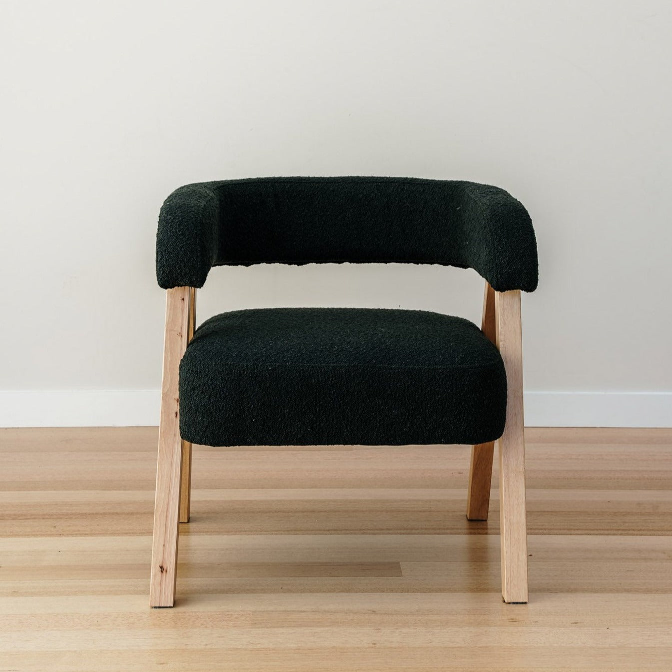 Cambria Charcoal Boucle Accent Chair - Modern Comfort & Style