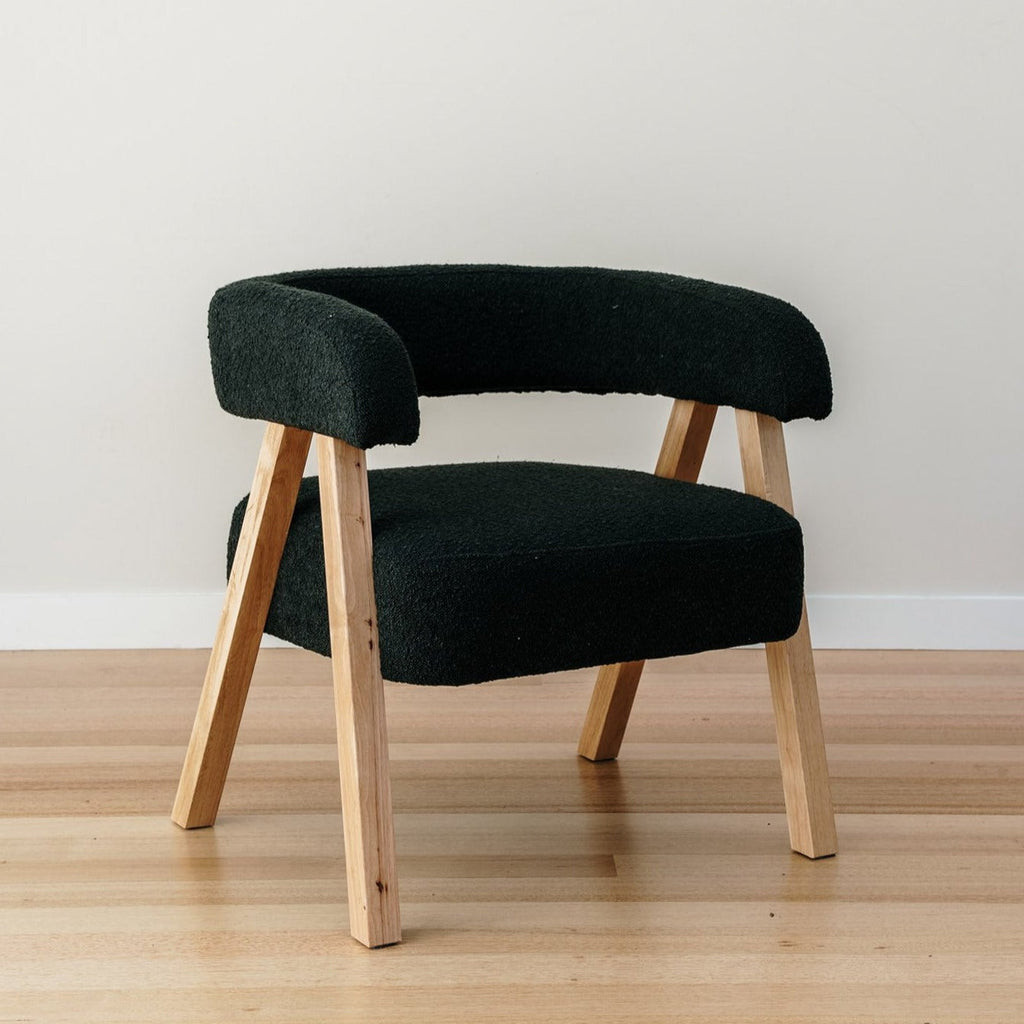 Cambria Charcoal Boucle Accent Chair - Modern Comfort & Style