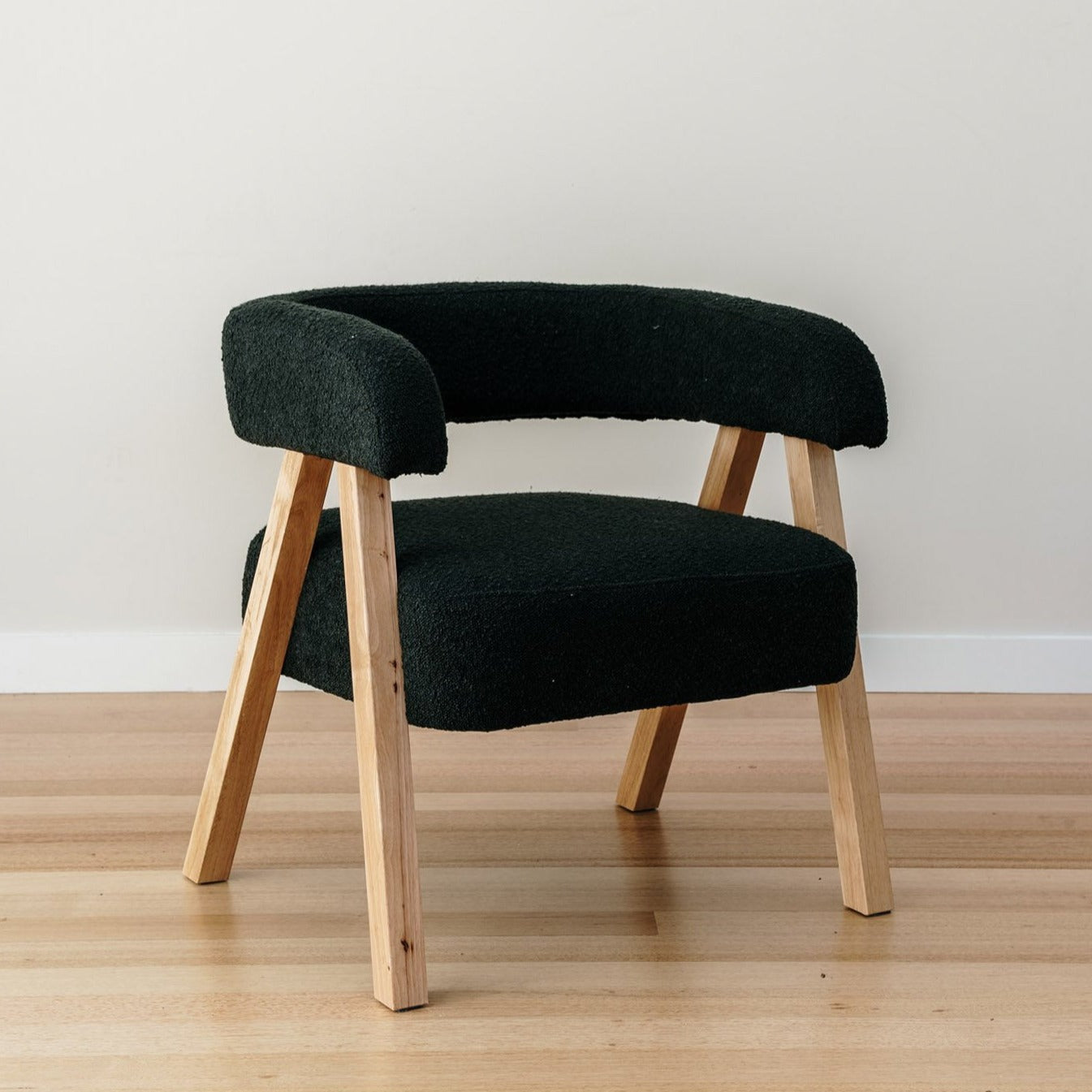 Cambria Charcoal Boucle Accent Chair - Modern Comfort & Style