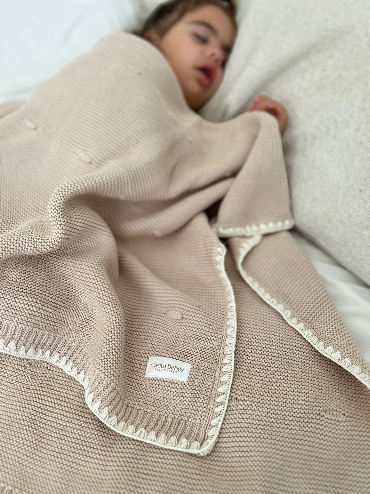 Essentīals Bubble knit Blanket - Dusty Brown