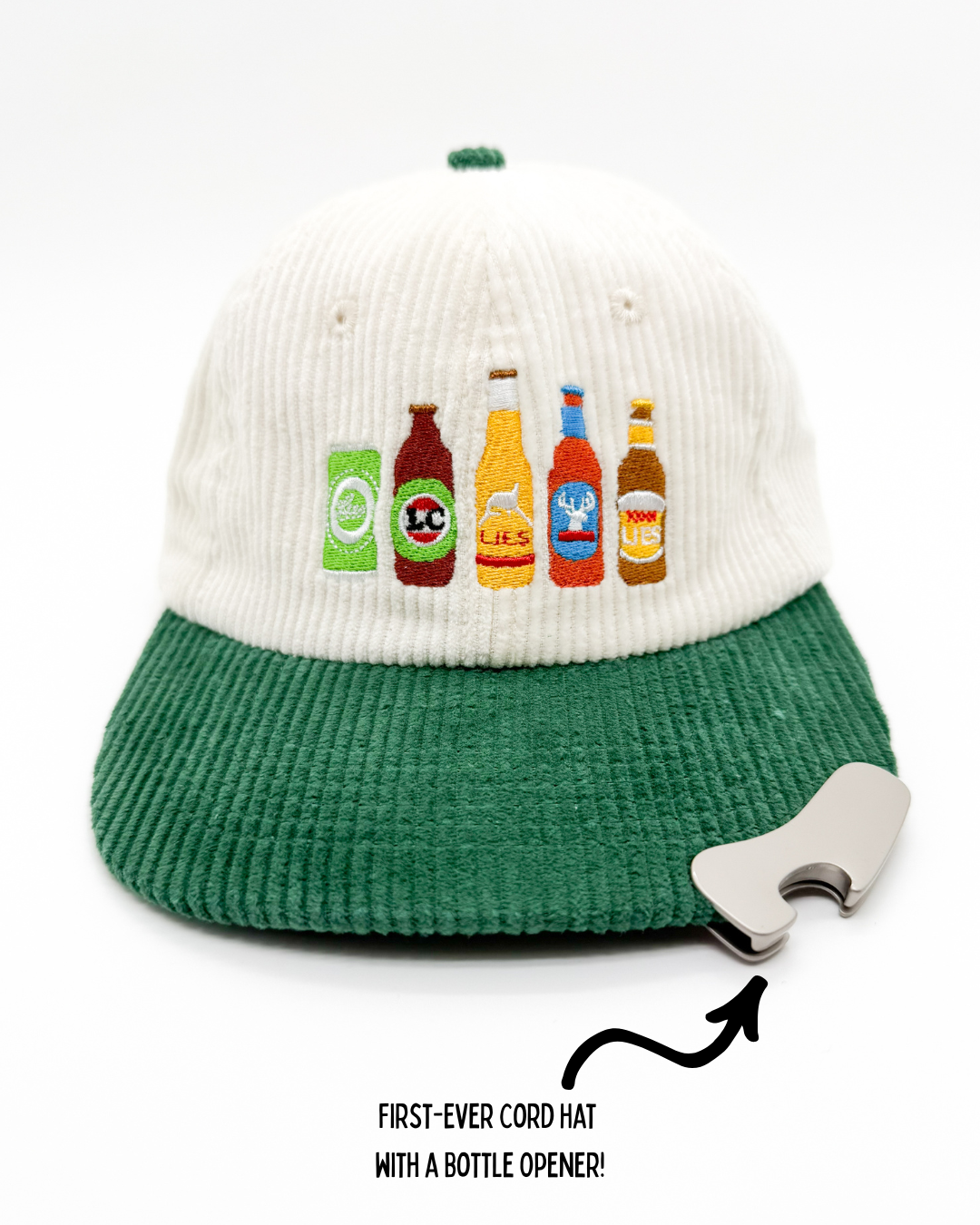 Corduroy Cap with Integrated Bottle Opener - Celebrate Aussie Beer!