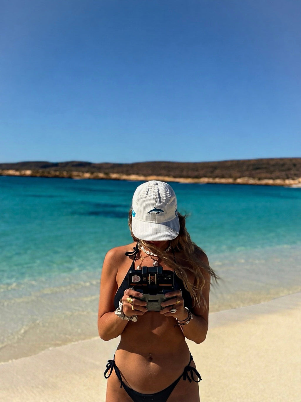 Cheeky Dolphin Corduroy Hat - Retro 70's Vibes!