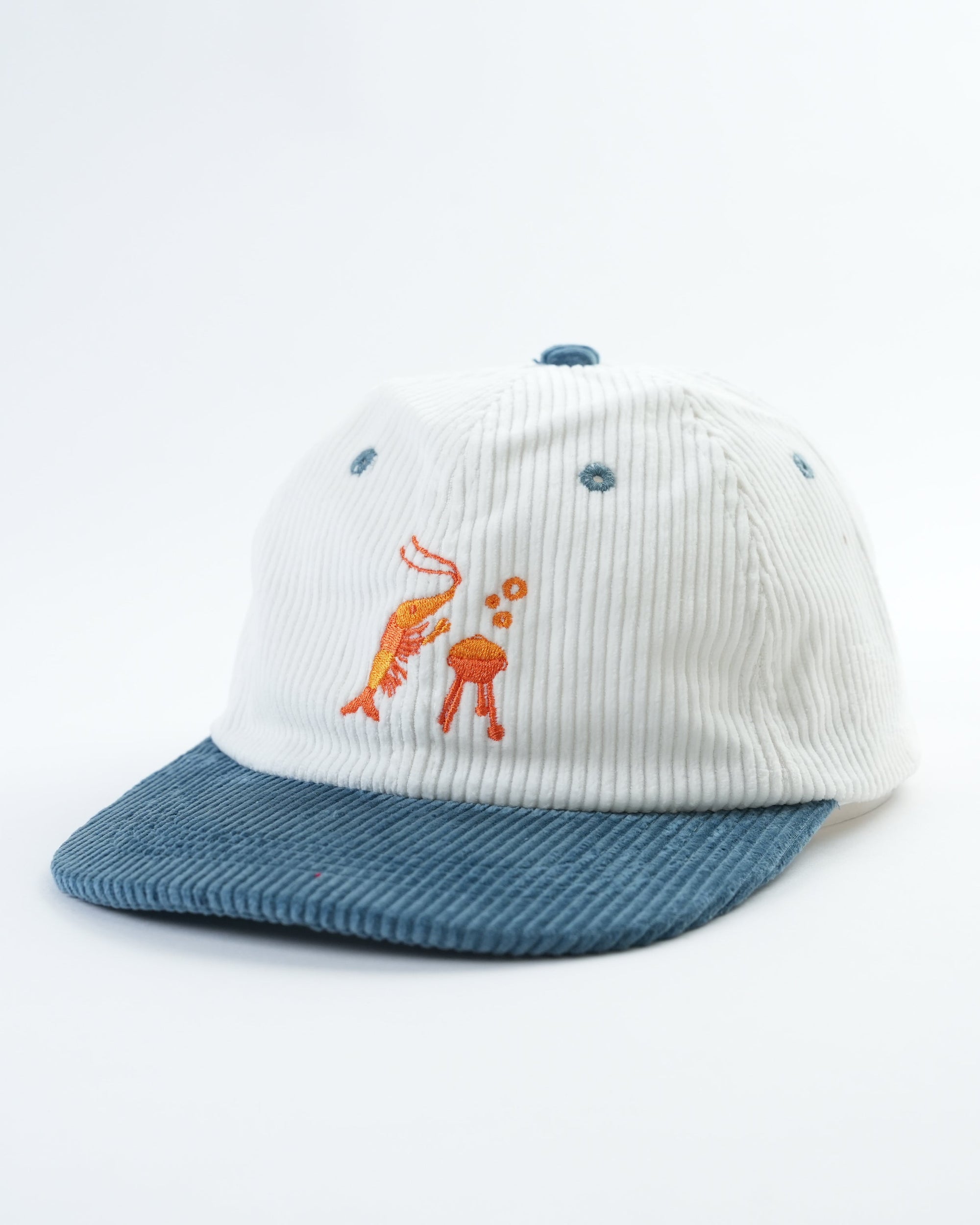 Cool Shrimp Mini Lid - Fun Corduroy 6-Panel BBQ Inspired Cap