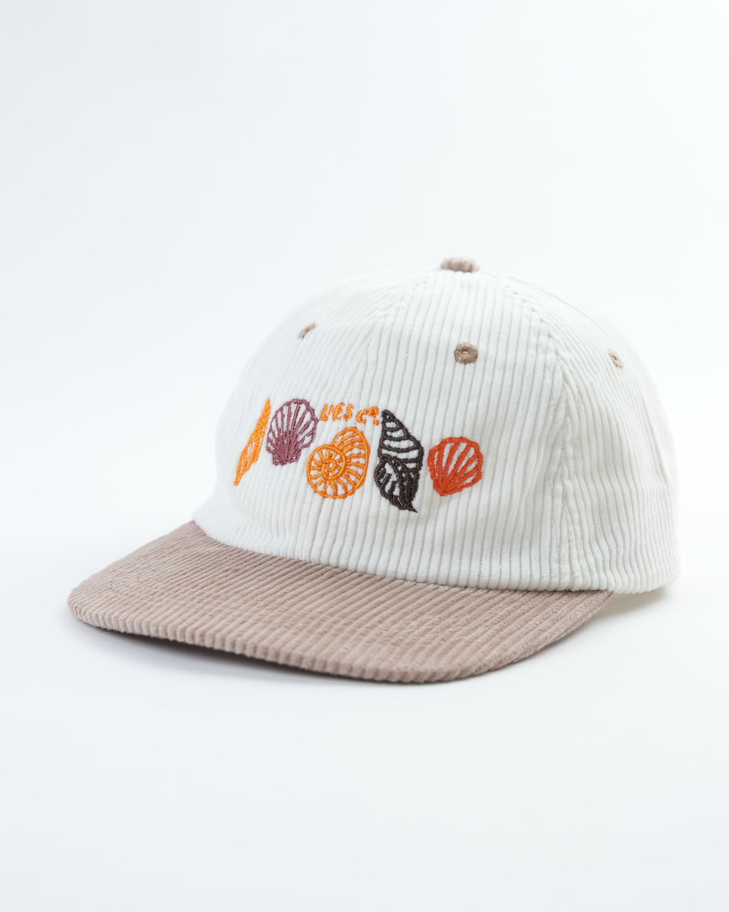 Trendy Corduroy Seashell Cap - 70s Inspired Adjustable Hat