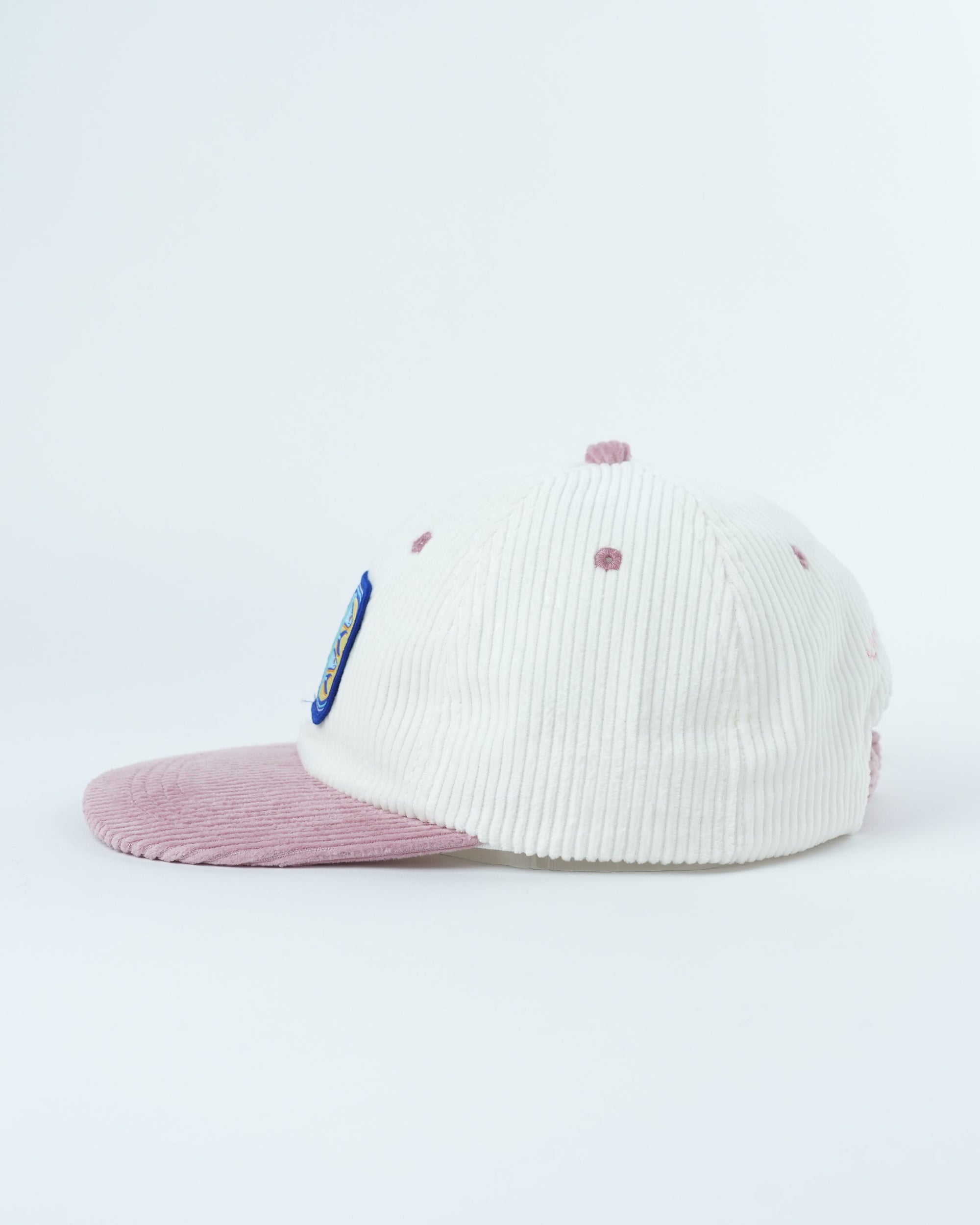 Lies Sardine Co. Stylish Corduroy Hat with Unique Patch Design