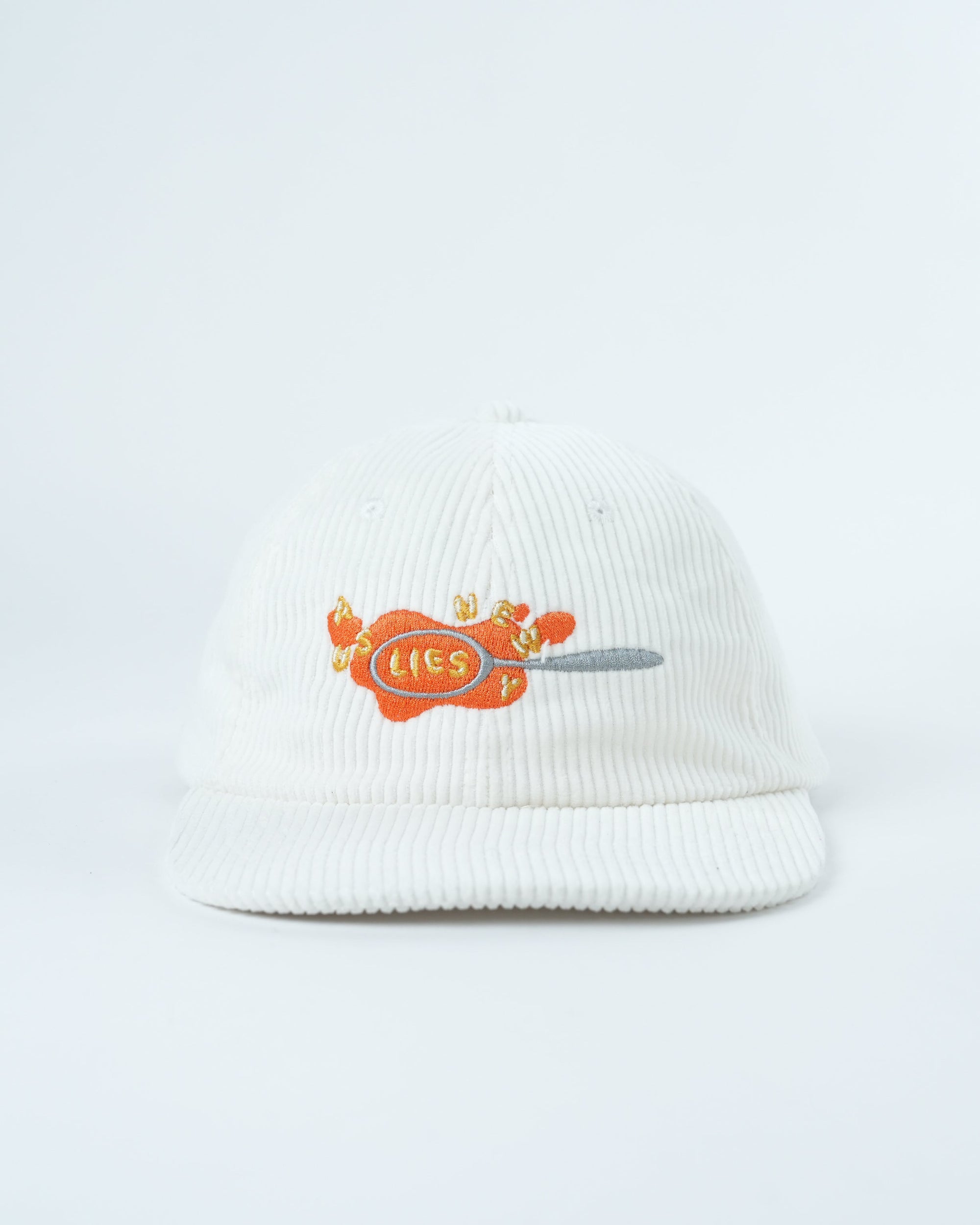 Cheeky Alphabet Soup Hat - Retro Corduroy 6 Panel Cap