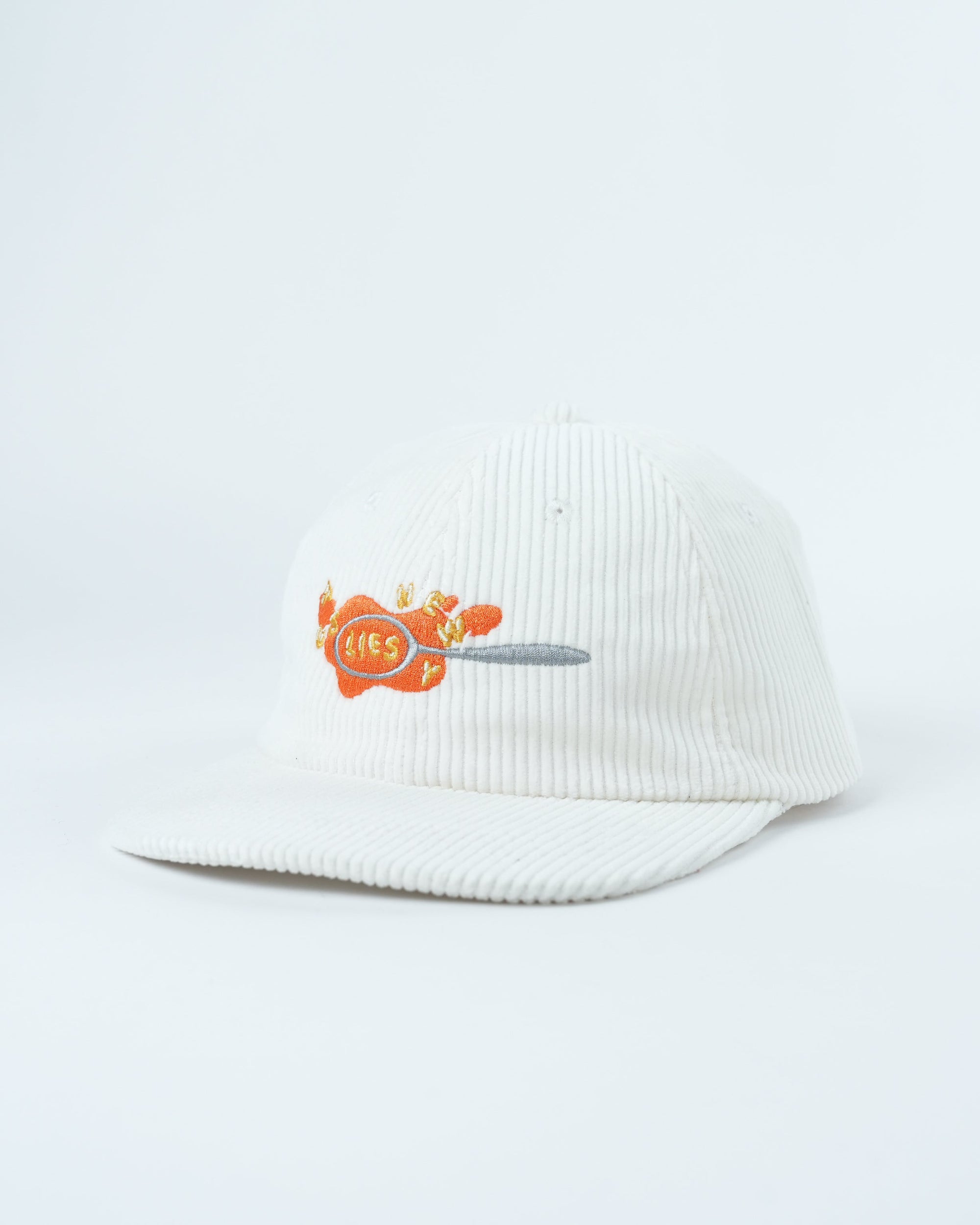 Cheeky Alphabet Soup Hat - Retro Corduroy 6 Panel Cap