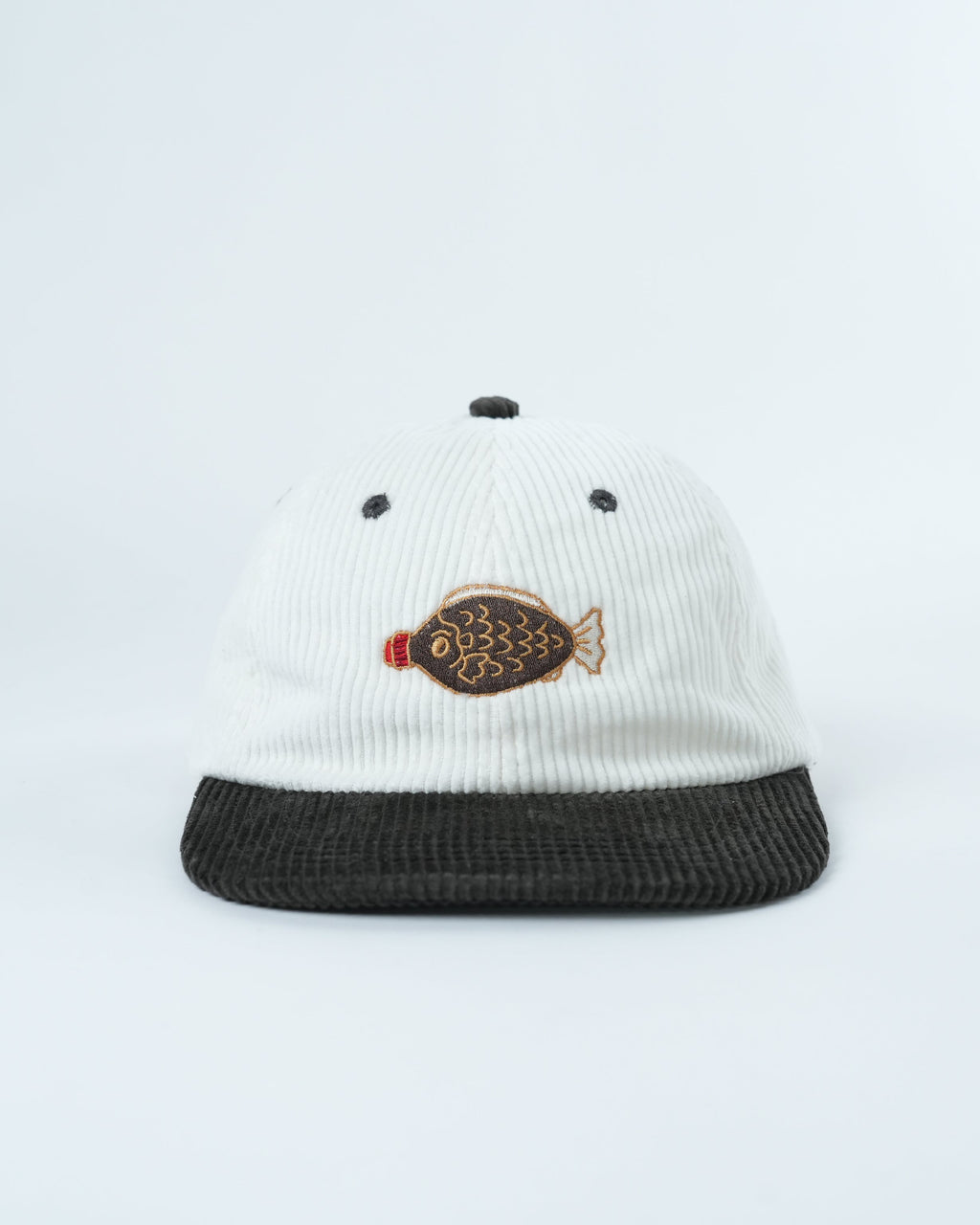 Retro Soy Sauce Fish Cap – Fun Corduroy 6 Panel Hat