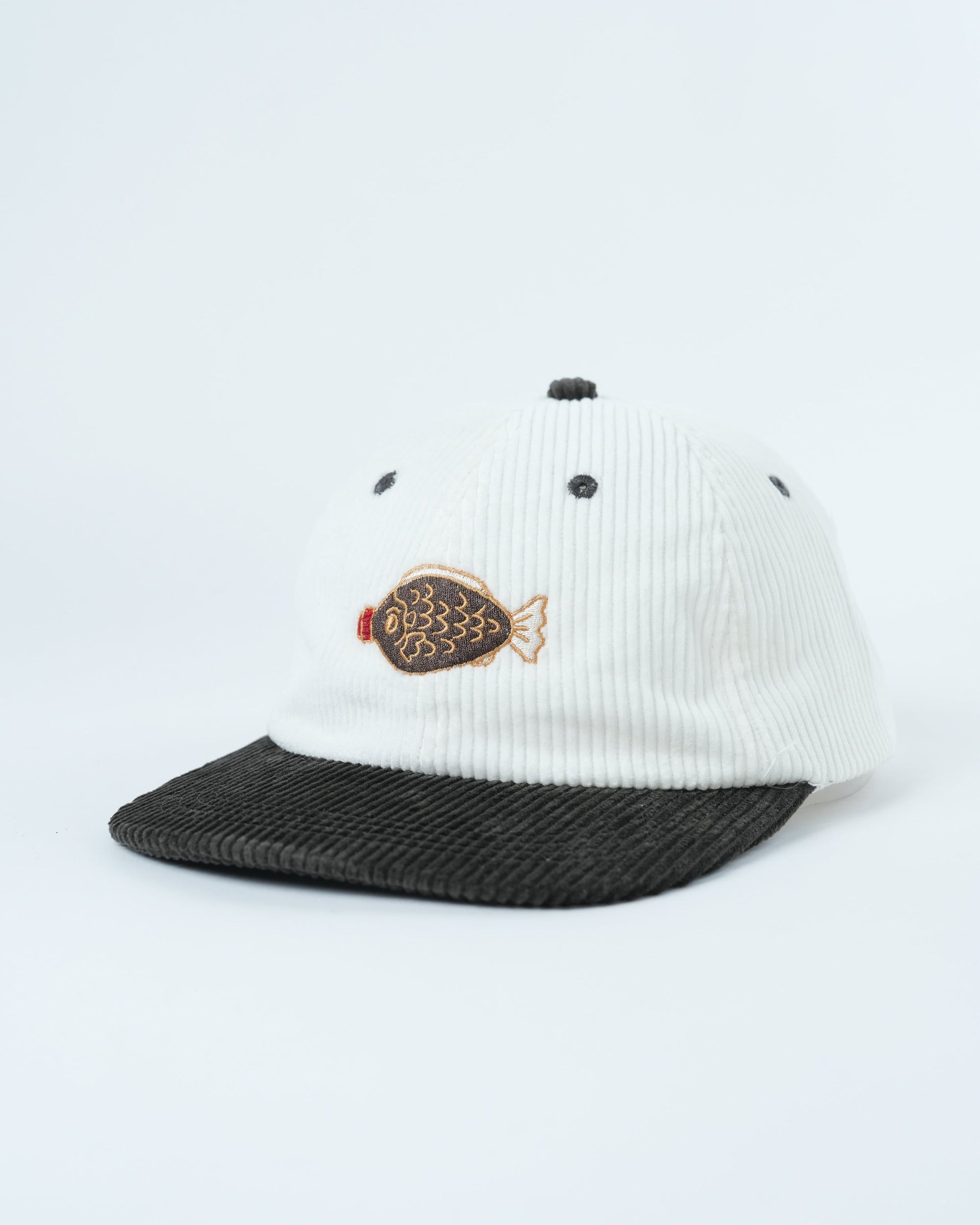Retro Soy Sauce Fish Cap – Fun Corduroy 6 Panel Hat