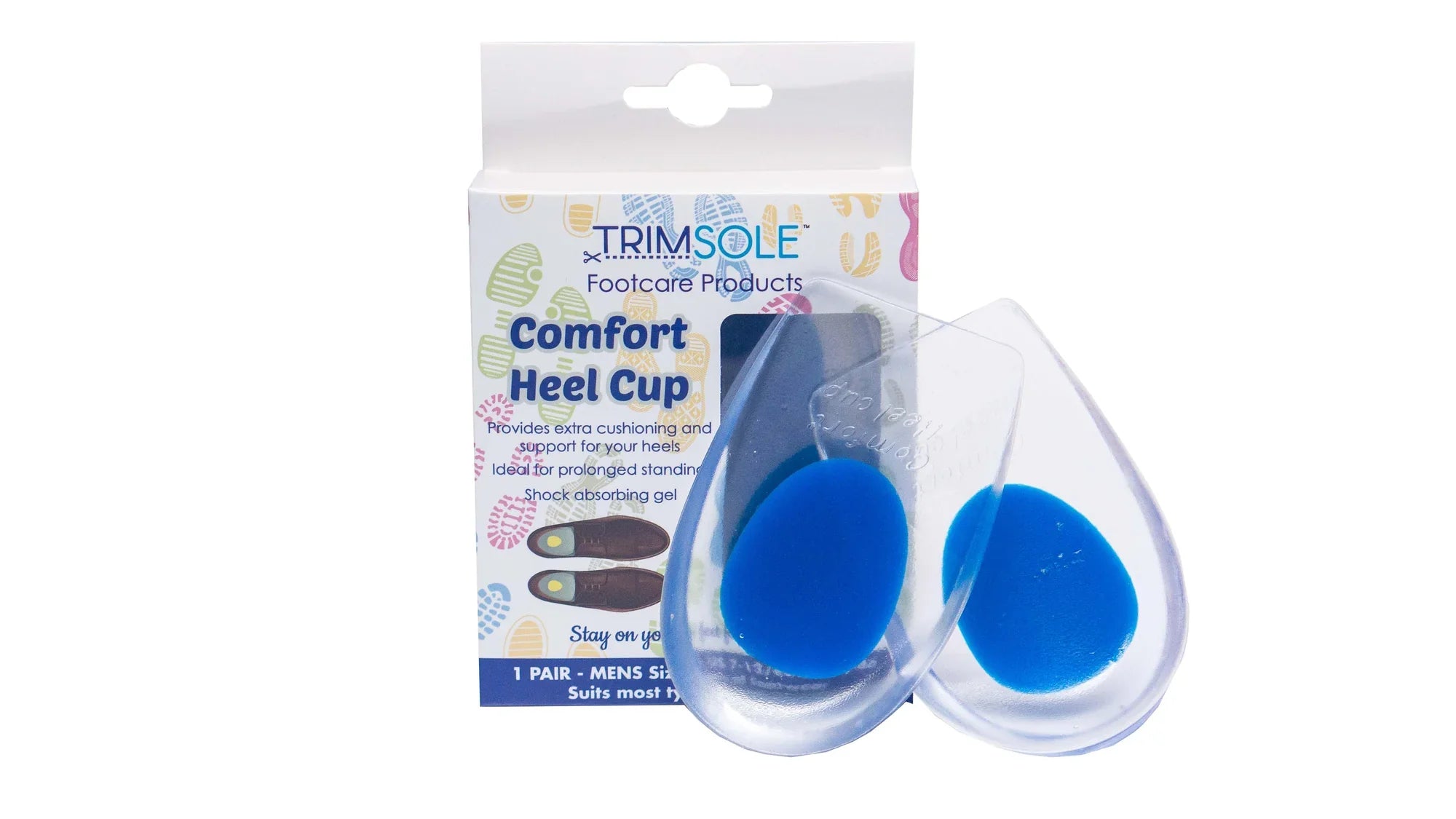 TRIMSOLE Comfort Heel Cups for Men - Pain Relief & Support