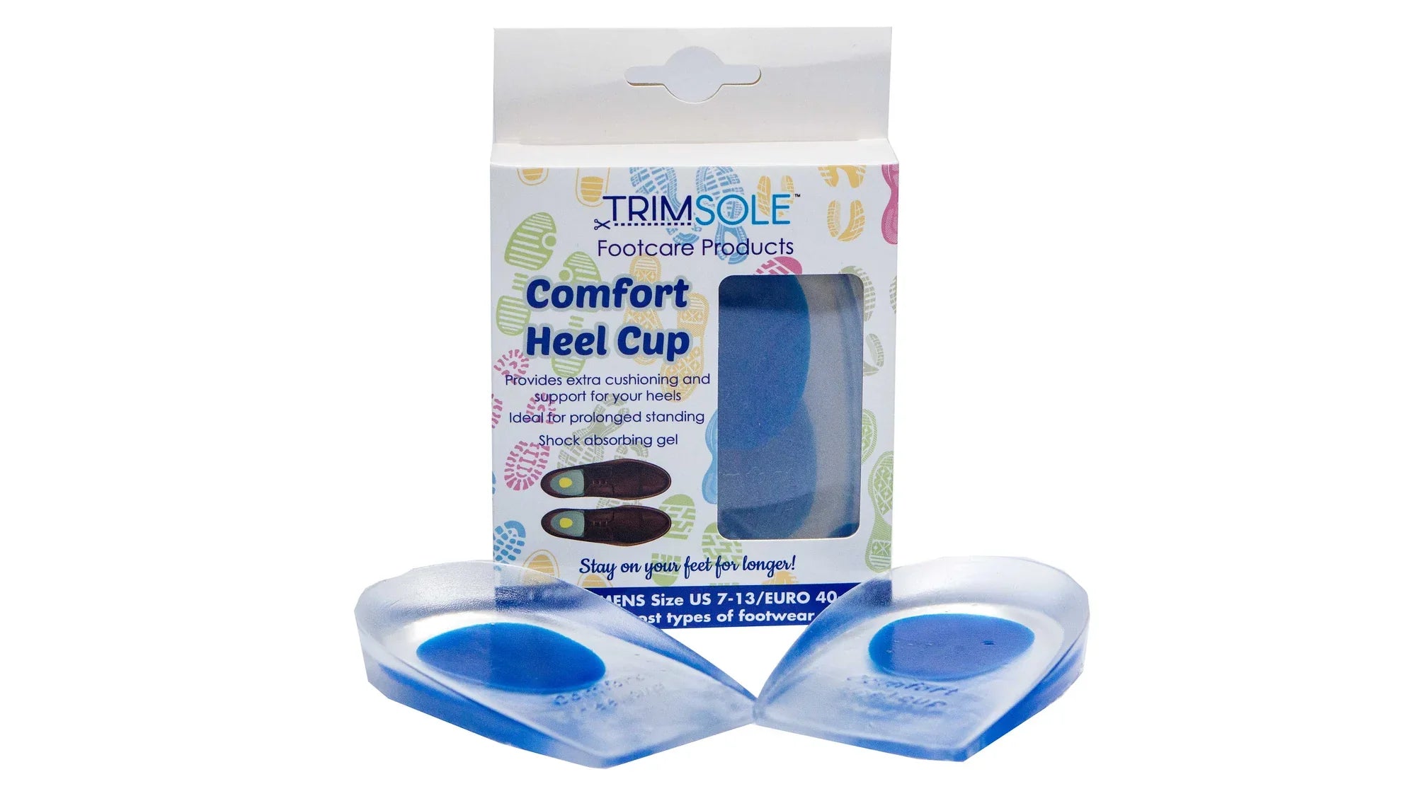 TRIMSOLE Comfort Heel Cups for Men - Pain Relief & Support