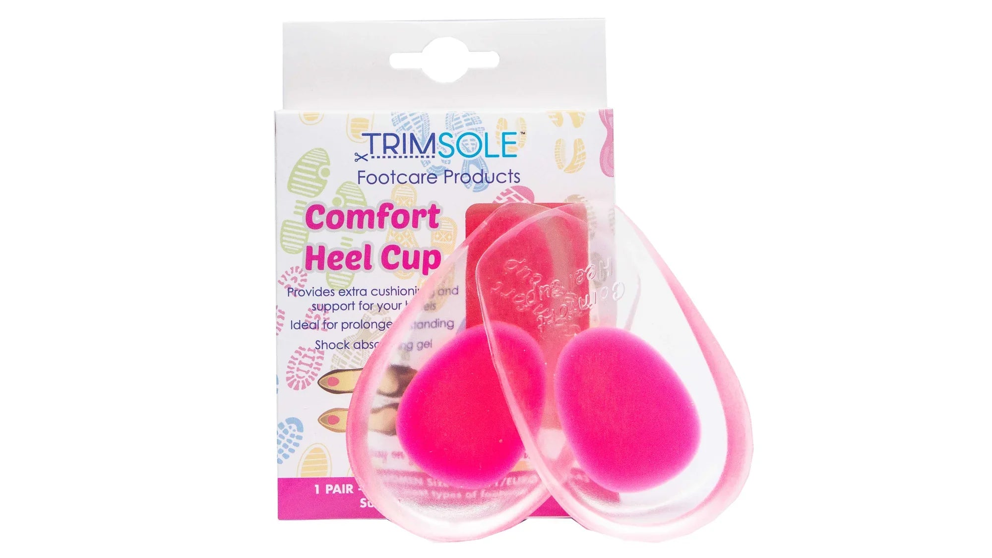 TRIMSOLE Comfort Heel Cups for Women - Relief & Support