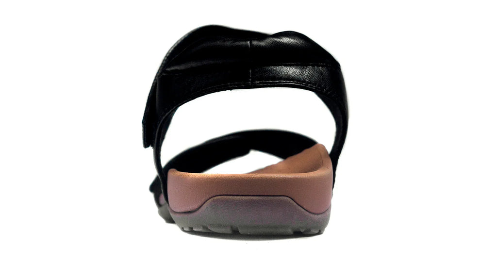 Comfortable Black Orthotic Sandals for Foot Pain Relief