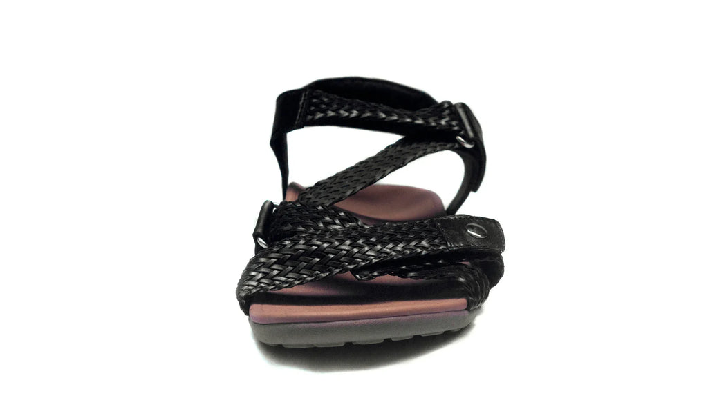 Eliza Black Orthotic Sandals for All-Day Comfort & Support