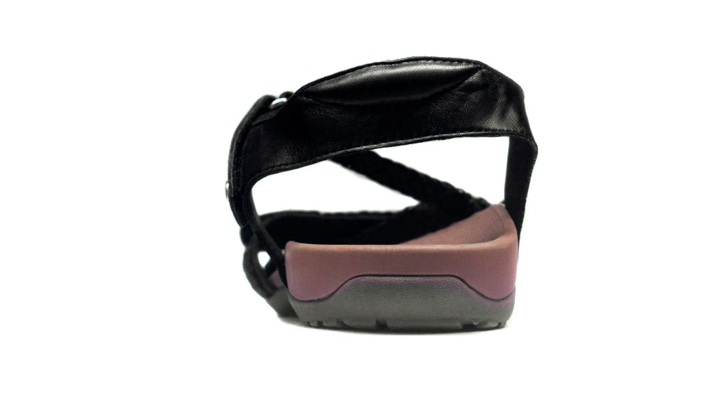 Eliza Black Orthotic Sandals for All-Day Comfort & Support