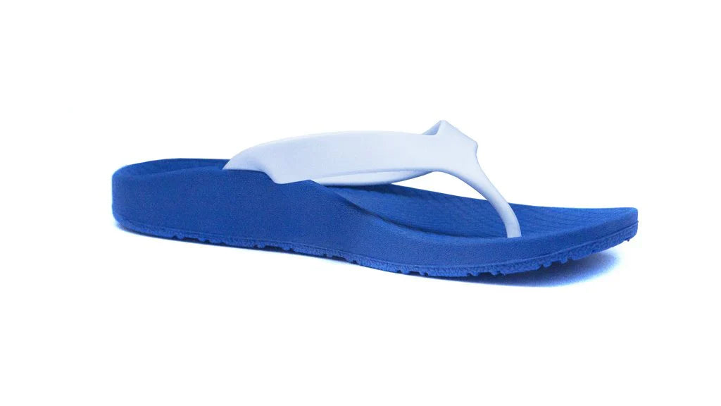 Archline Kids Orthotic Thongs – Comfortable Blue/White Footwear
