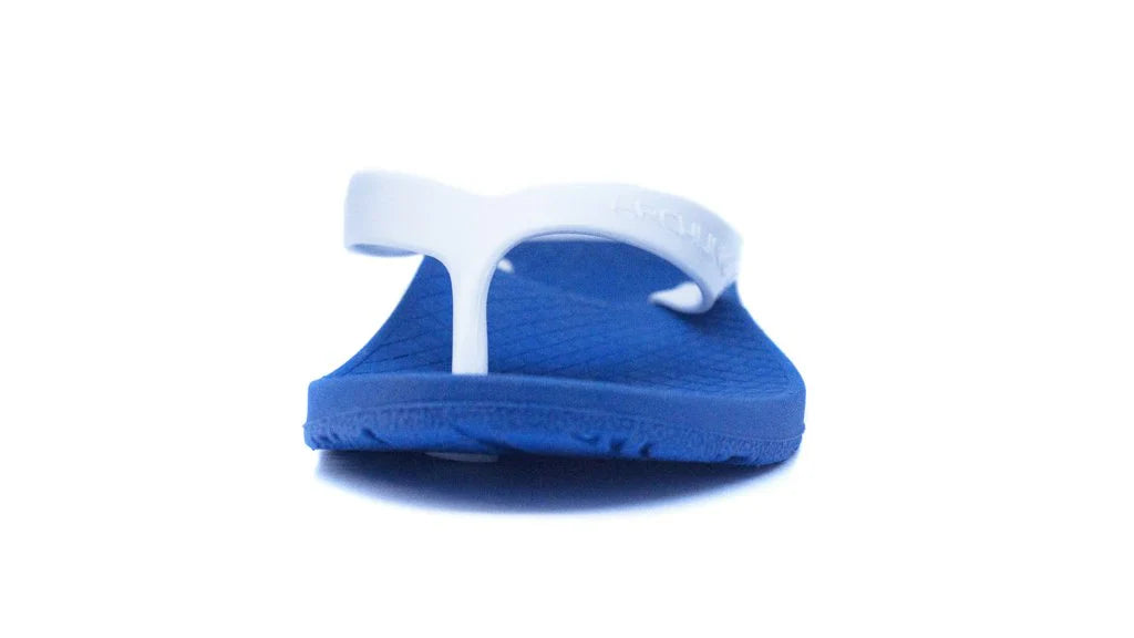 Archline Kids Orthotic Thongs – Comfortable Blue/White Footwear