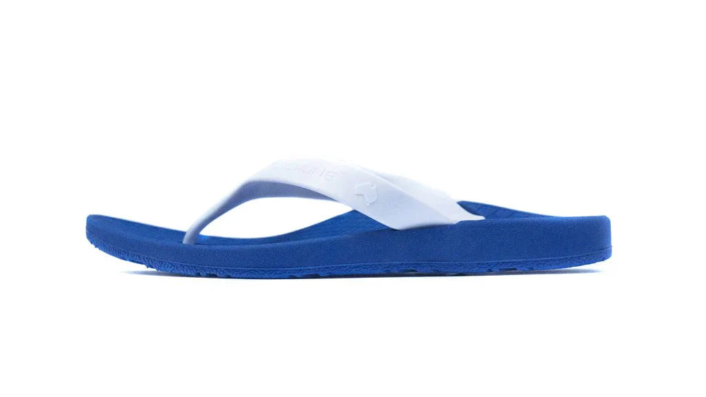 Archline Kids Orthotic Thongs – Comfortable Blue/White Footwear