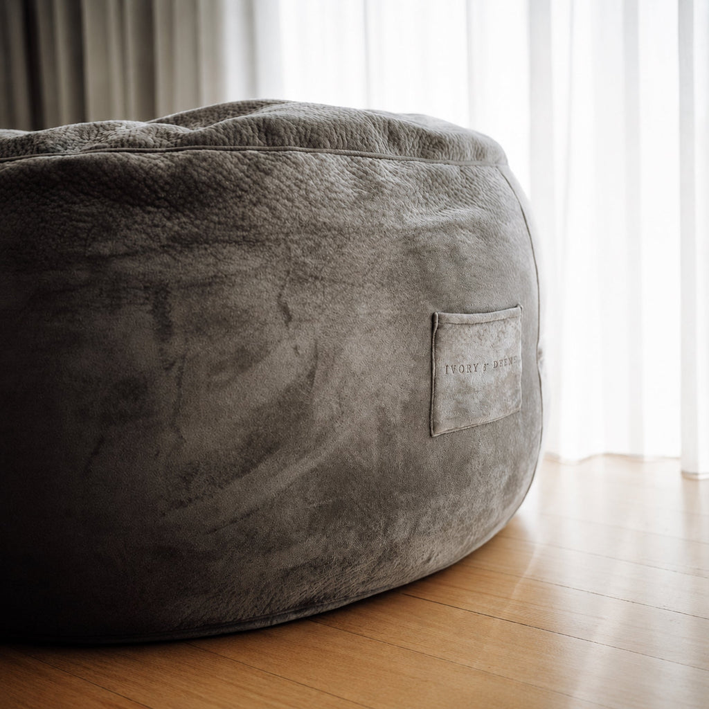 DreamPod Classic Grey Bean Bag - Cloud-Like Comfort & Style
