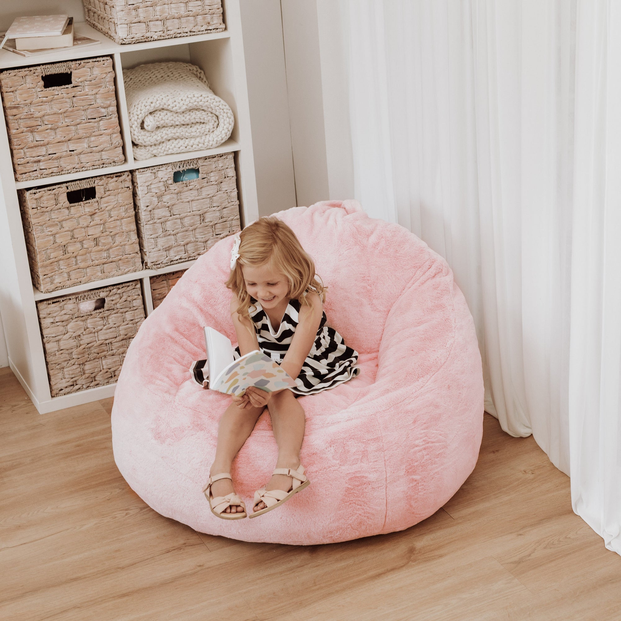 DreamPod® Mini Soft Pink Beanbag Chair - Cozy & Fun Seating