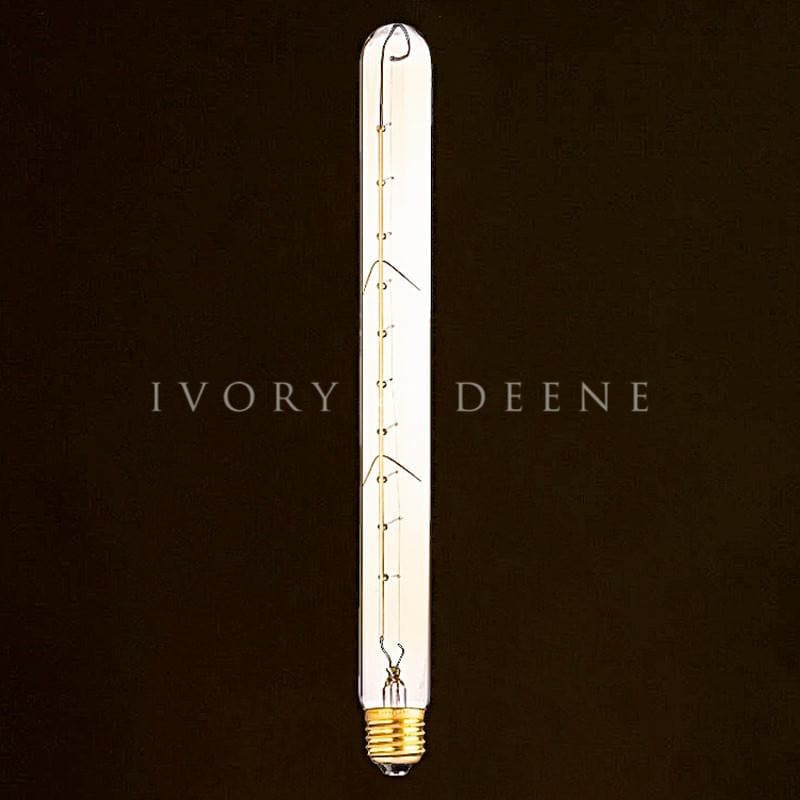 Ivory & Deene Edison E27 Banana Filament Globe - 25W Amber Light