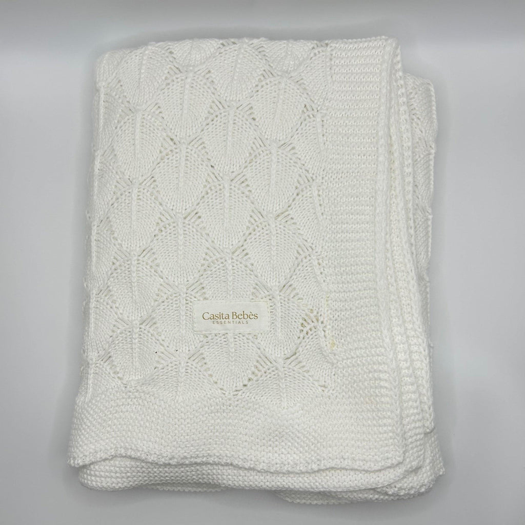 Essentīals Organic Cotton Knitted Baby Blanket - Soft & Breathable