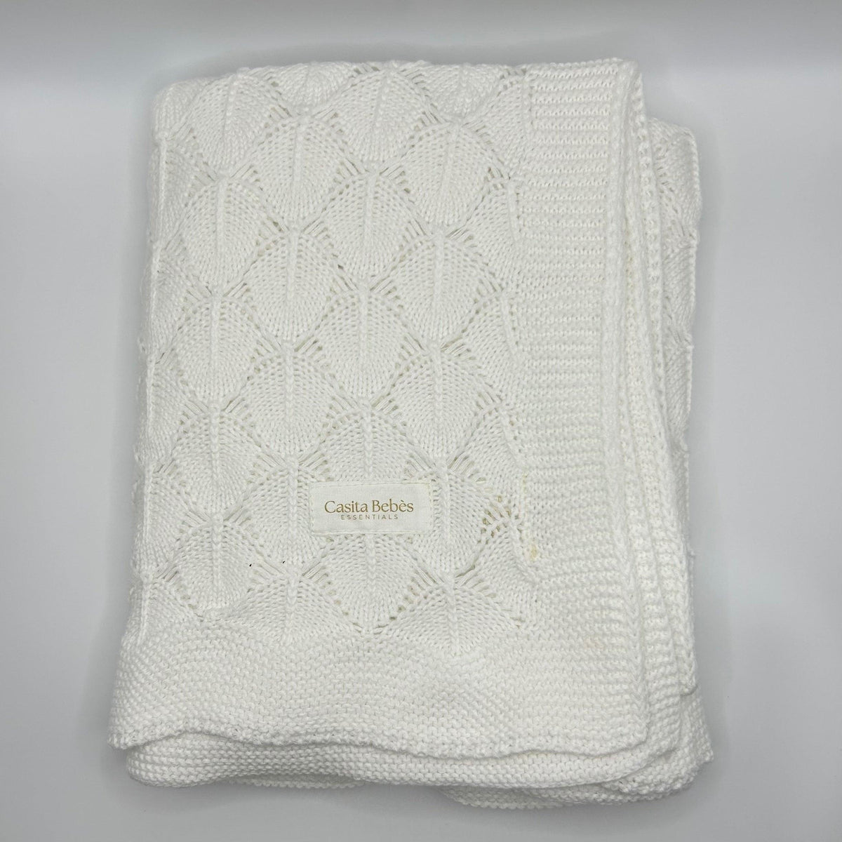 Essentīals Organic Cotton Knitted Baby Blanket - Soft & Breathable