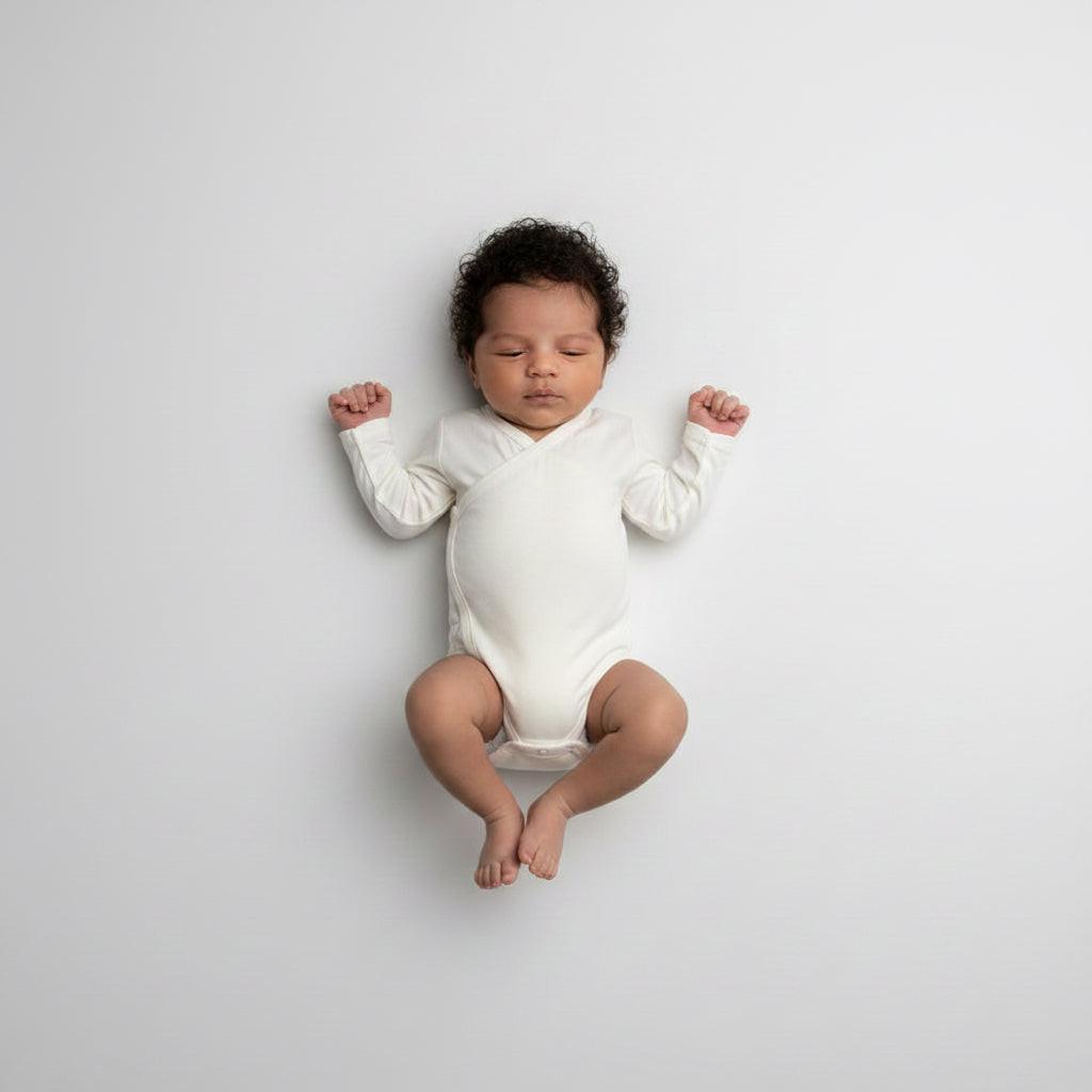 Essentīals Soft Bamboo Wrap Bodysuit for Newborns - Gender Neutral