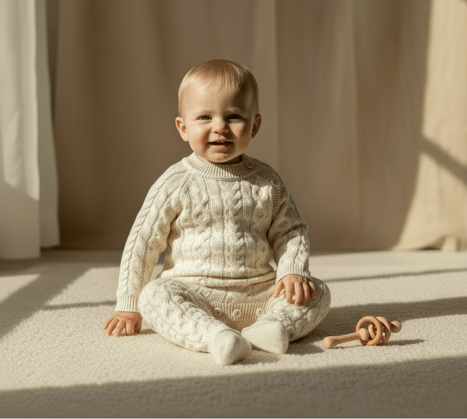 Essentīals Cozy Cotton Cable Romper for Infants