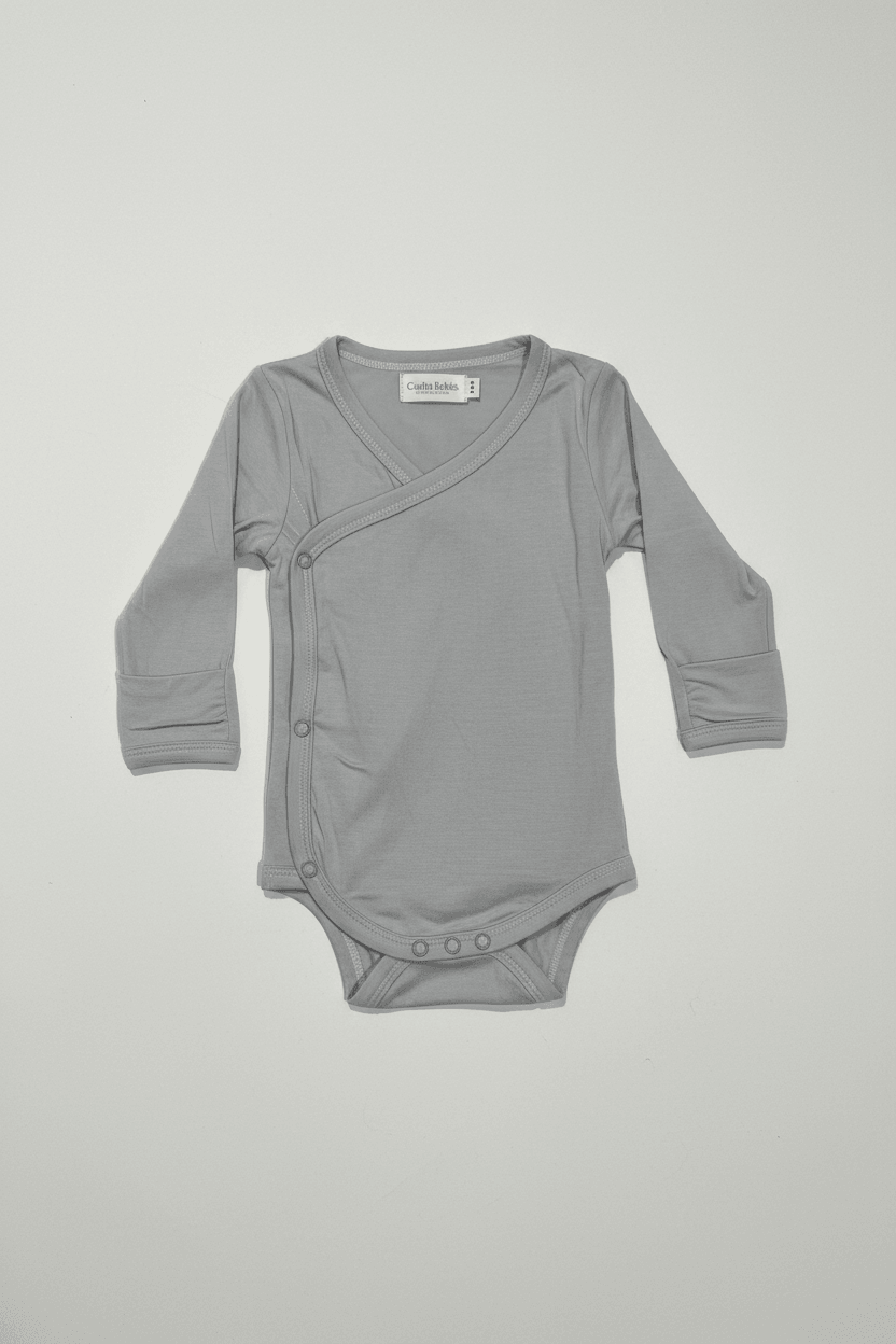 Essentīals Bamboo Dusty Grey Bodysuit for Ultimate Comfort