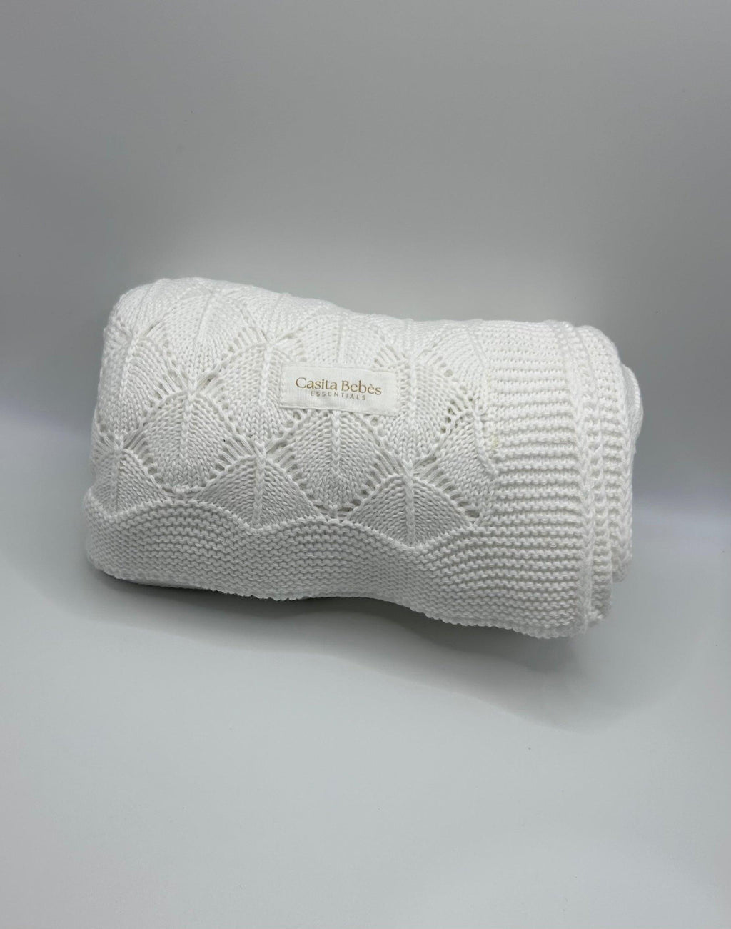 Essentīals Organic Cotton Knitted Baby Blanket - Soft & Breathable