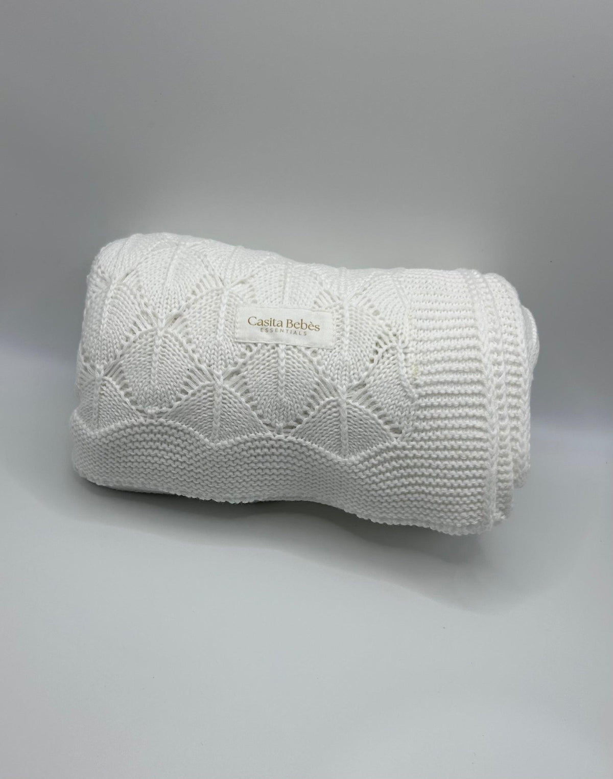 Essentīals Organic Cotton Knitted Baby Blanket - Soft & Breathable