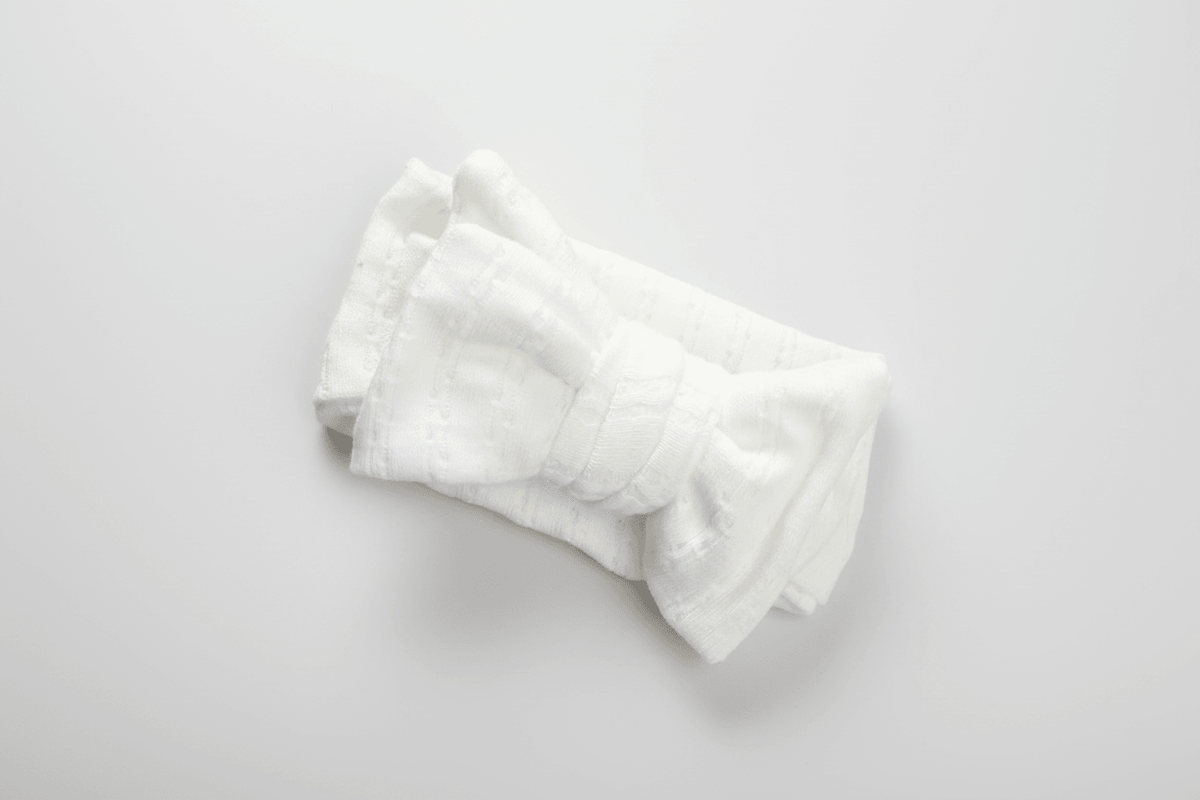 Essentīals Linen Bow Blanco