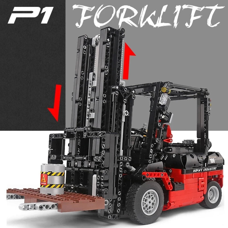 Mould King Motor Power Forklift Mk II Building Blocks - Engaging Toy Set